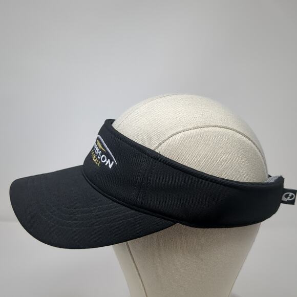 Jefferson Football Strapback Visor Hat Black One Size Embroidered - Picture 3 of 9